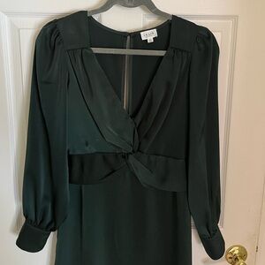Dark Green Satin Dress